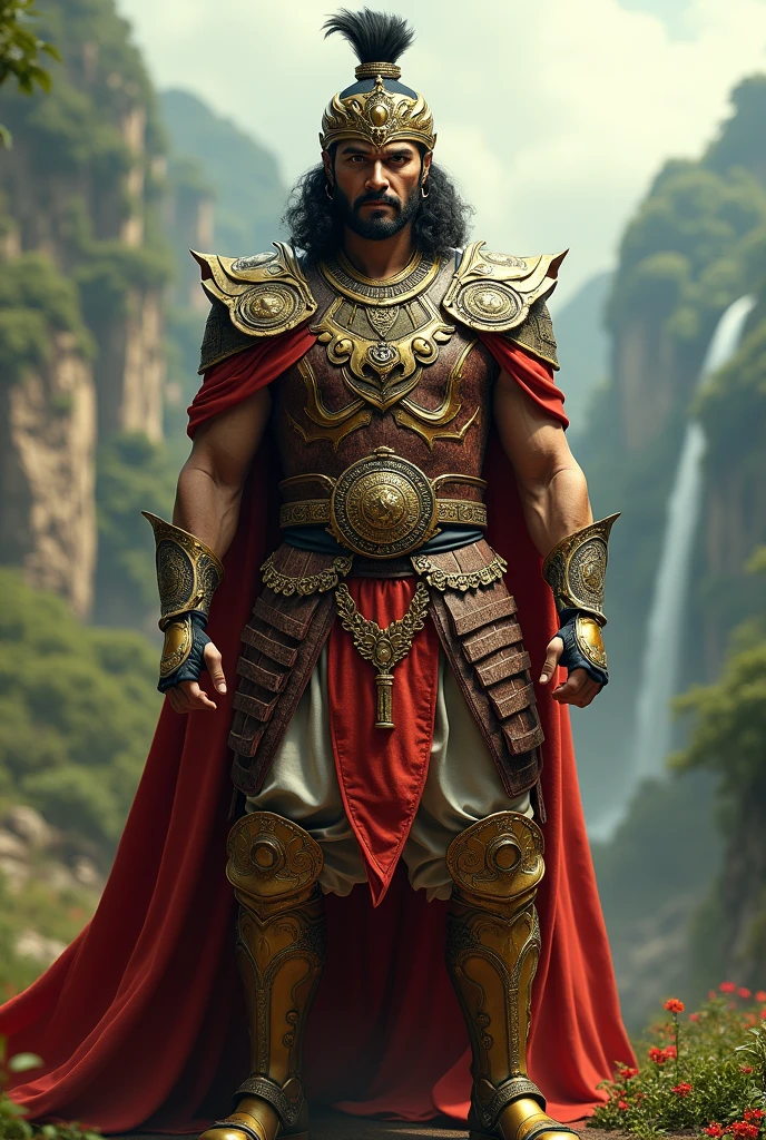 M s dhoni ai in costume bahubali