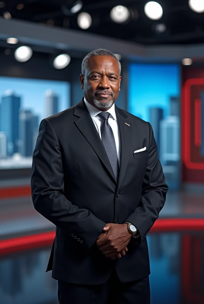  A black journalist speaking on a television news program
