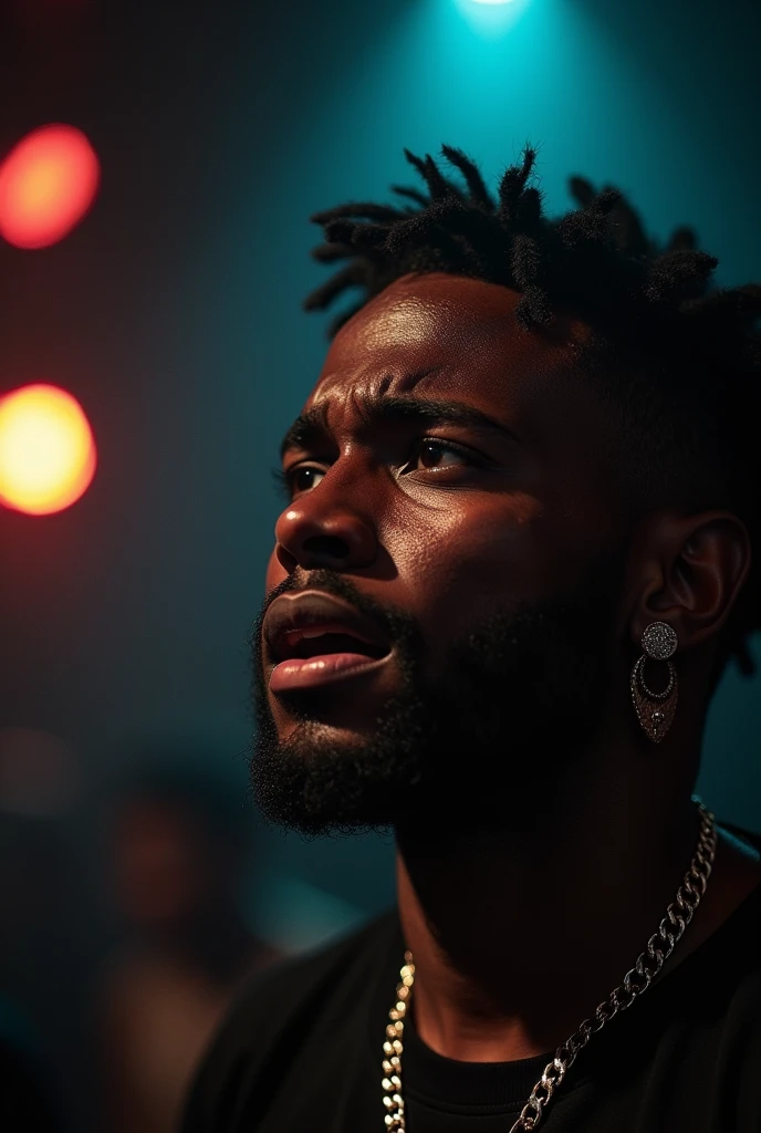 a man looking with cry sister rap 