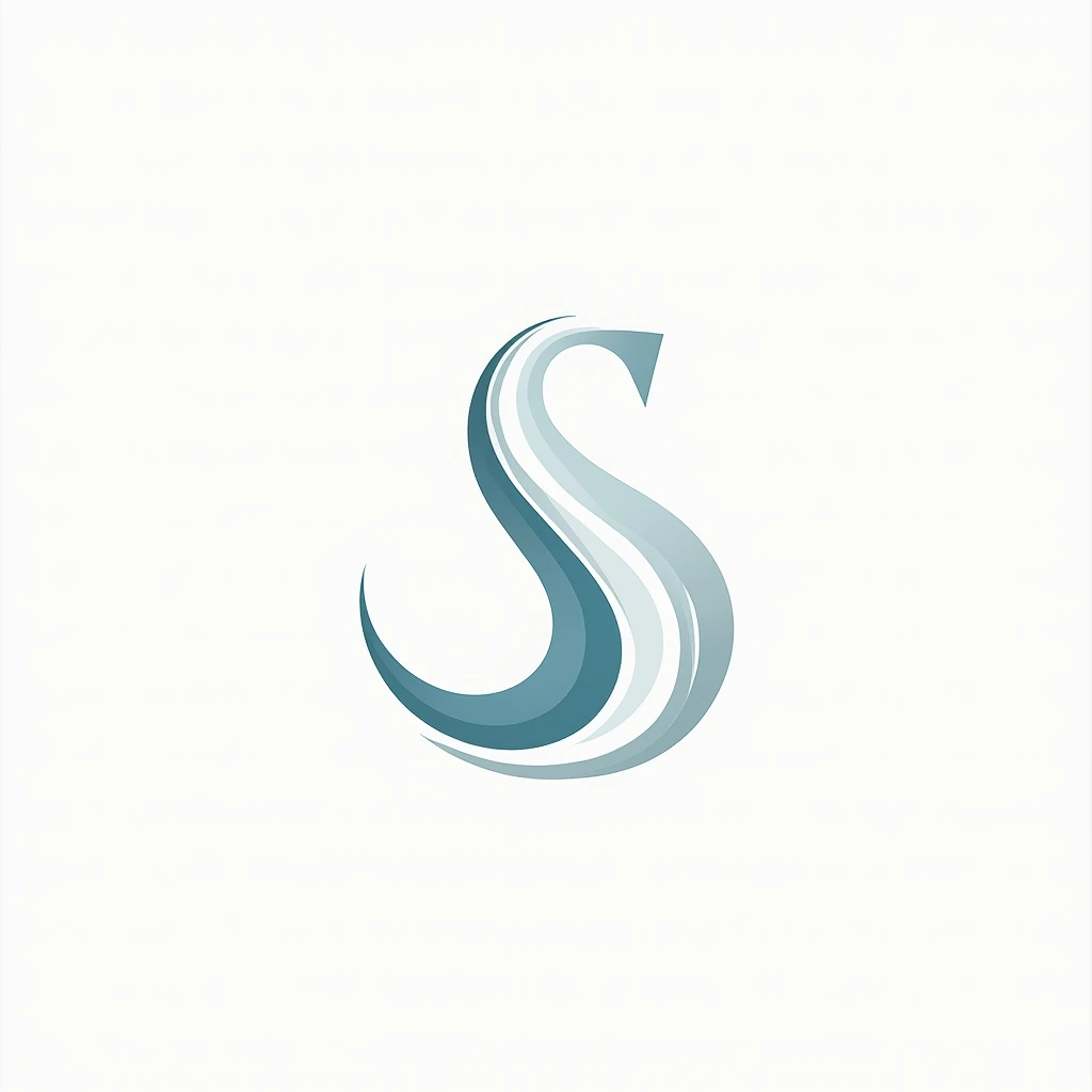 a modern and minimalist logo design for a beach fitness community Sand & Sweat, a sleek and stylish logo with “S” shaped pipeline wave, clean lines, and a sophisticated color palette that looks like beach, a high-quality, conceptual, and visually impactful logo design, white background