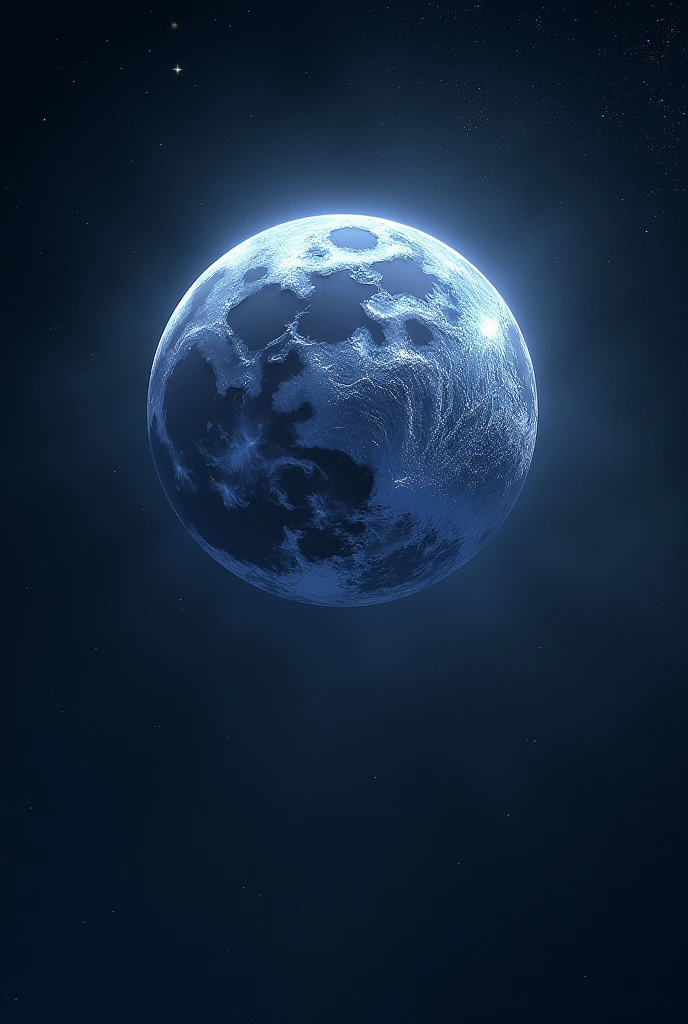 A moon having a name 'HYLA' on it. In best writing