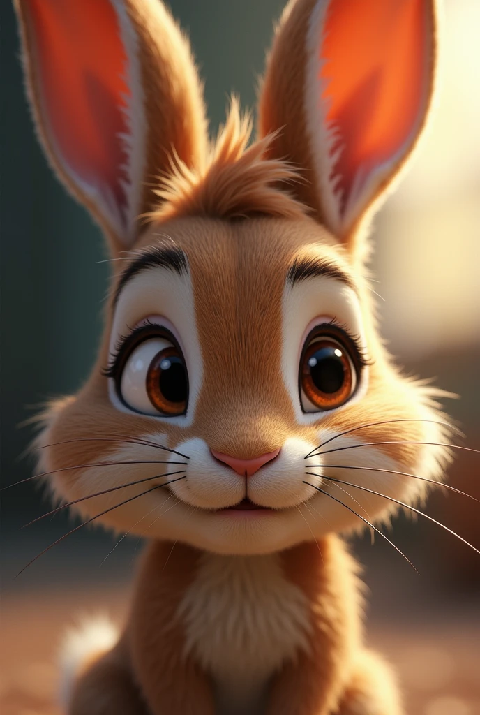 Scene 2: The Clever Rabbit**
- **Description:** Close-up of Chintu, a smart and lively rabbit, thinking deeply with a determined expression.