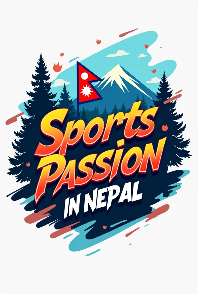 Create text logo of Sports Passion Nepal 