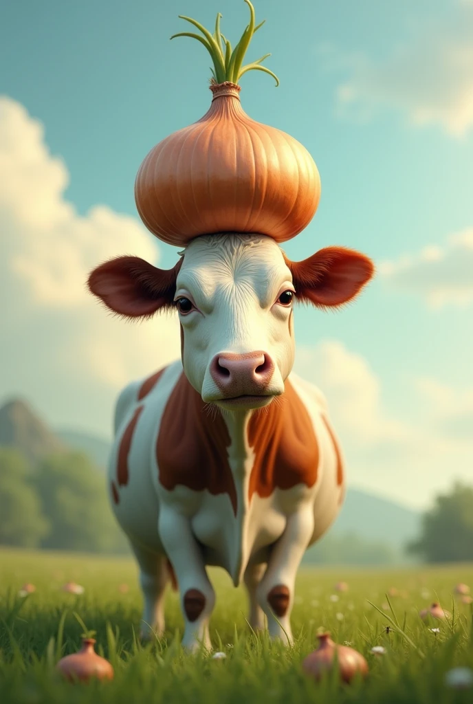 Onion on cow