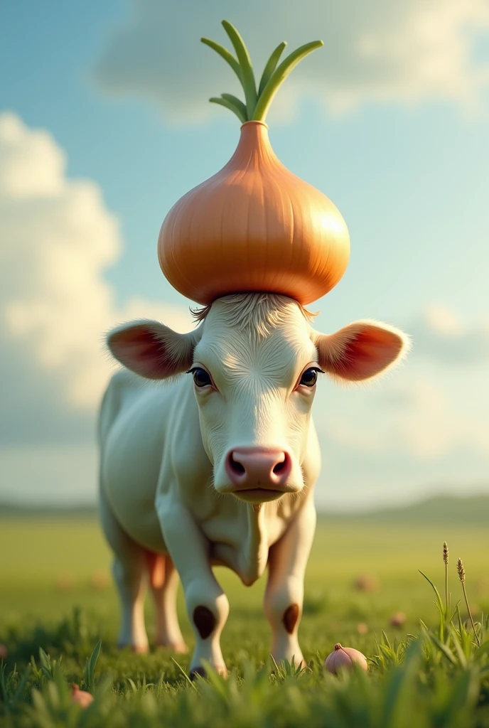 Onion on cow