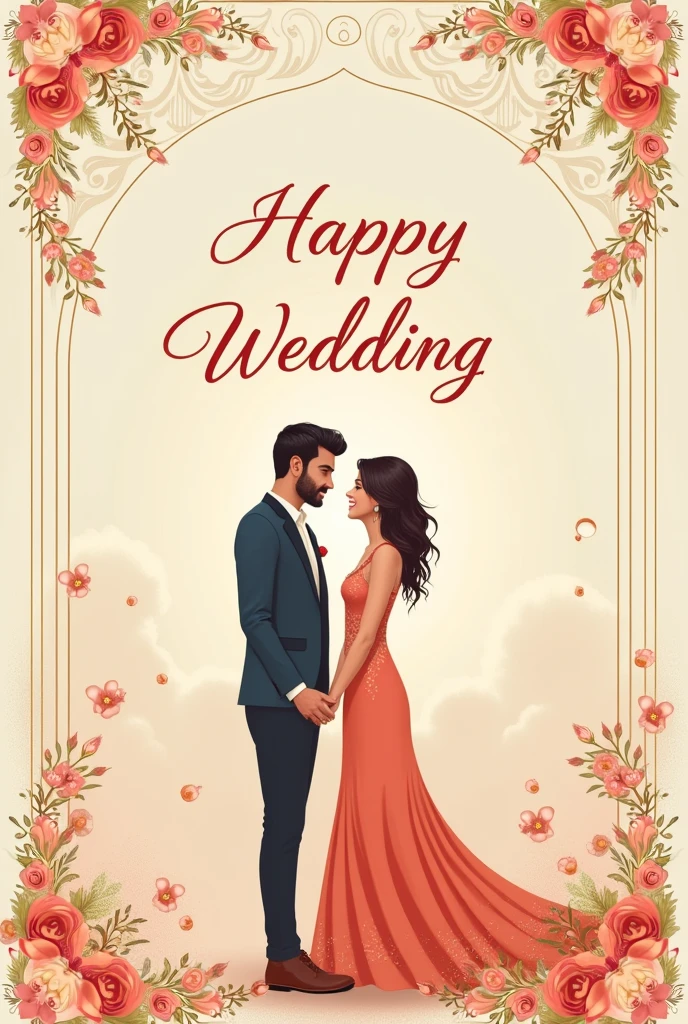 Prepare a wedding card in the name of Vansh Ghoda and yuvika shah