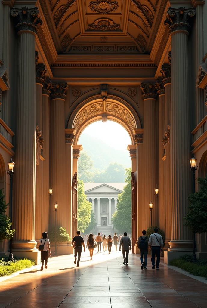 College building entrance 