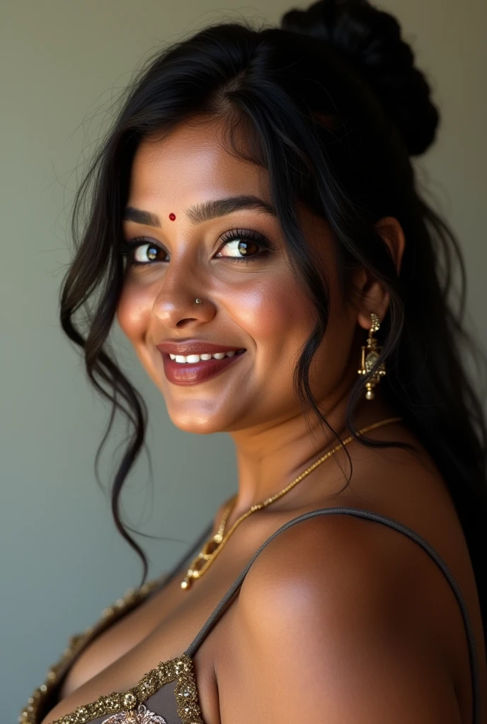 best quality,4k,8k,highres,masterpiece:1.2),ultra-detailed,(realistic,photorealistic,photo-realistic:1.37), busty srilankan matured women, attractive facial features, beautiful eyes, sexy look. extremely detailed eyes and face, fair skin tone. chubby face