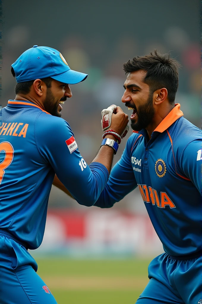 Ms Dhoni big punch on gambhir face and gambhir nose is bliding