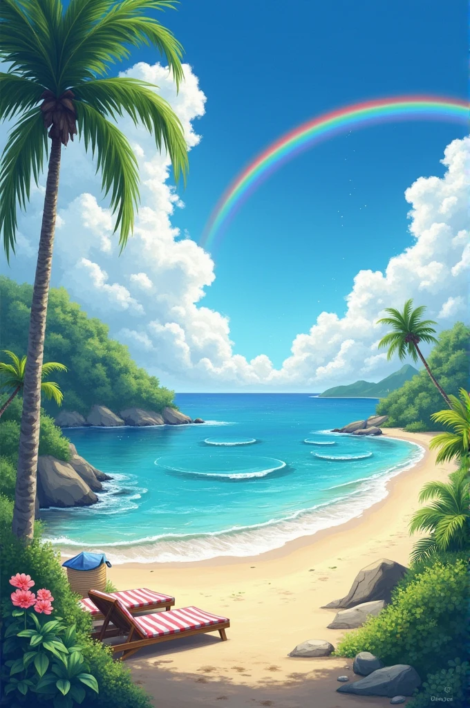 In summer, the sun rises every day. The weather is very hot. We will see blue skies and white clouds. The air is very fresh and the wind is cool. But sometimes it rains./Yes, Auntie.: After the rain, the air becomes fresher. Sometimes we can even see rainbows./Yes, rainbows are very beautiful. They have many bright colors. Every time we see a rainbow, we feel happy because it is a symbol of good luck.: Summer is very hot. We like to go swimming, drink cold water and eat ice cream. This will make us feel cooler./Yes, also, the summer nights are very beautiful. We can see many stars in the sky, Auntie.: yes/Yes, summer nights are quiet and the wind is cool. We can take a walk with our family and talk. Sometimes we will have dinner outside to enjoy the cool evening.: Although the summer weather is hot, there are many fun things to do. We can go to the park or play on the beach with our friends. At night, we can also watch the stars, talk, and experience the beauty of summer with our family. Summer is a season that really makes people happy.
