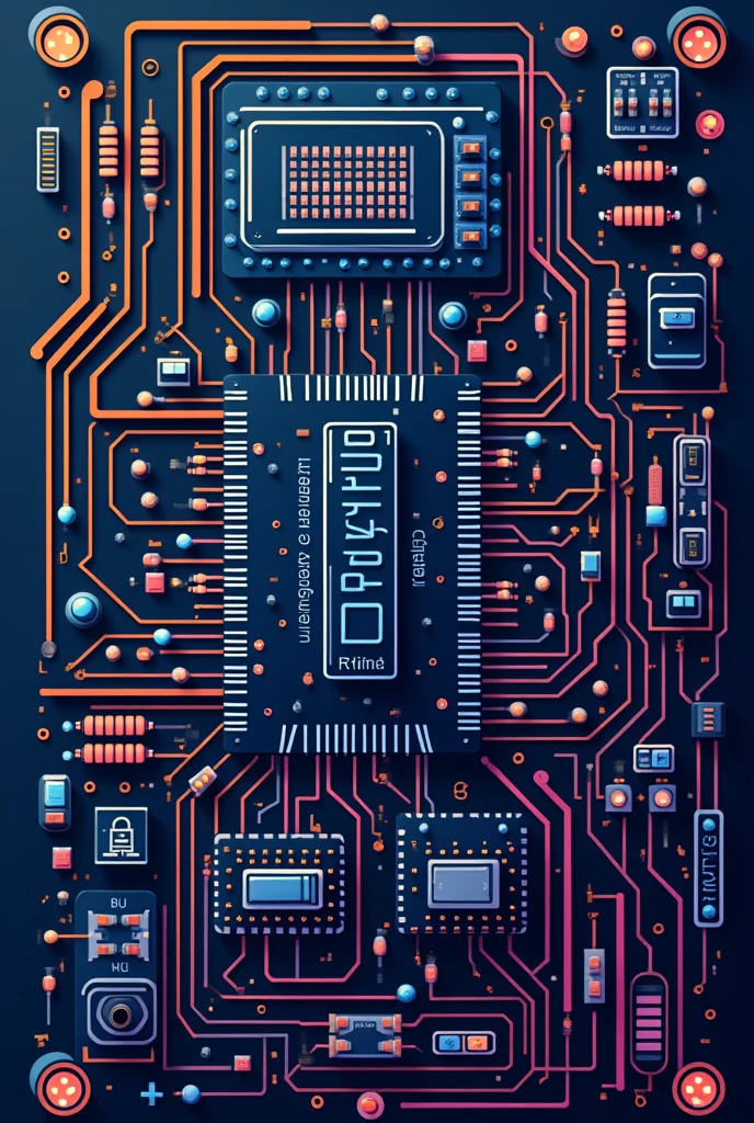 Make a poster for the robotics club with a theme of circuits. It must be landscape. It must be affordable and realistic.