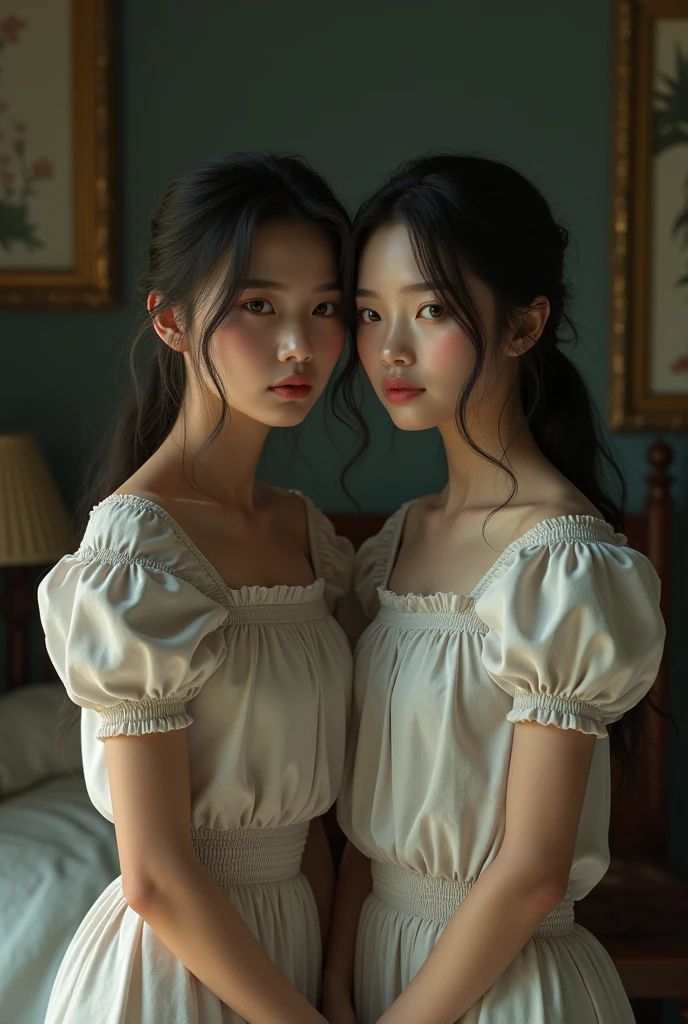 Girl Twin forced by parents to switching places back