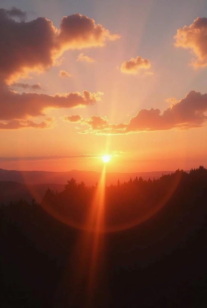 Natural sunset picture which is taken by mobile