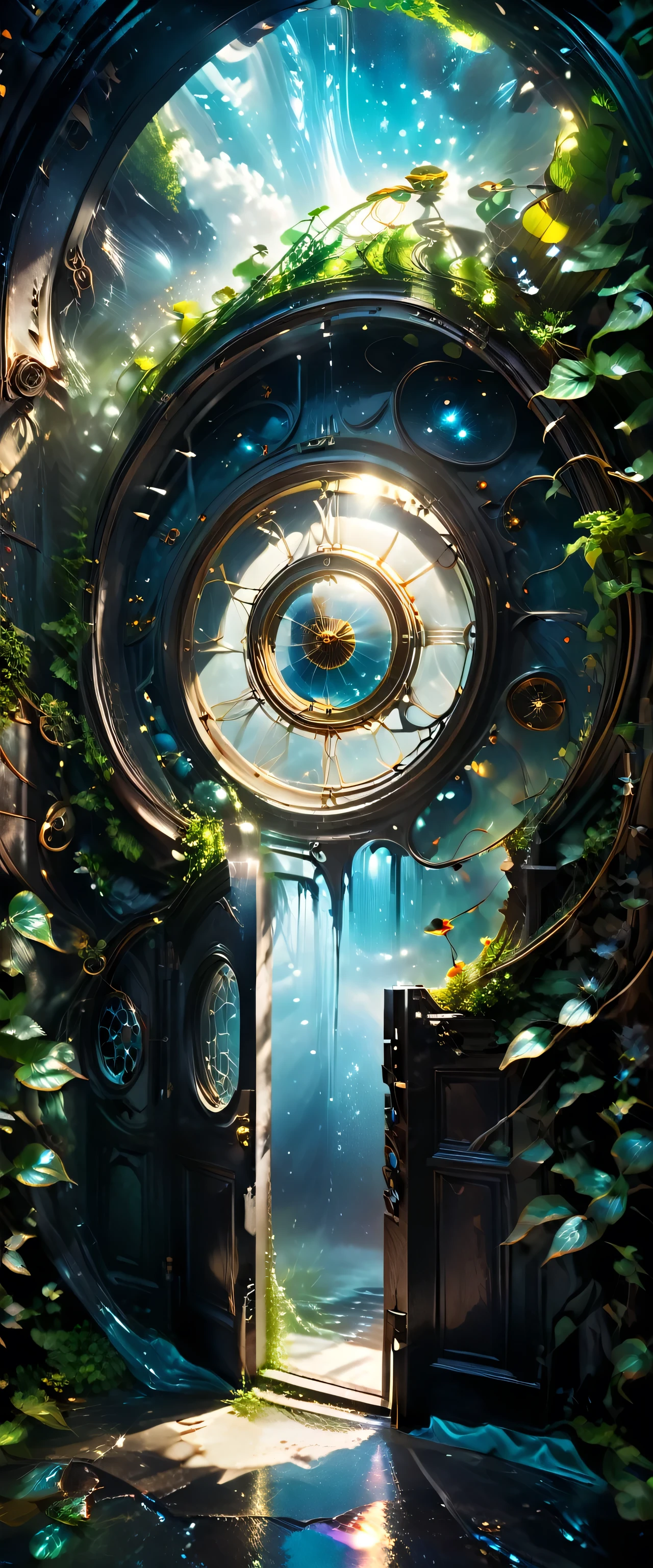 A portal into forgotten time and space/Forgotten Gates of Time and Space/A Door to Forgotten Time and Space.Strong light and shadow changes.A game of light and shadow.Artwork.Distortion and deformation of time and space due to the existence of space-time gates。Distortion or deformation of space-time gates and double exposure appearing as time acceleration or deceleration，Or the expansion or contraction of space(Highest quality,4K,8k,High resolution,masterpiece:1.2),Very detailed, wet watermark, Very detailed, 2k, 4K, 8k, , Surrealism, Soft Light, Deep focus bokeh, Ray Tracing, diffusion (Ultrafine glass reflection), and Surrealism(Highest quality,4K,8k,High resolution,masterpiece:1.2),Very detailed