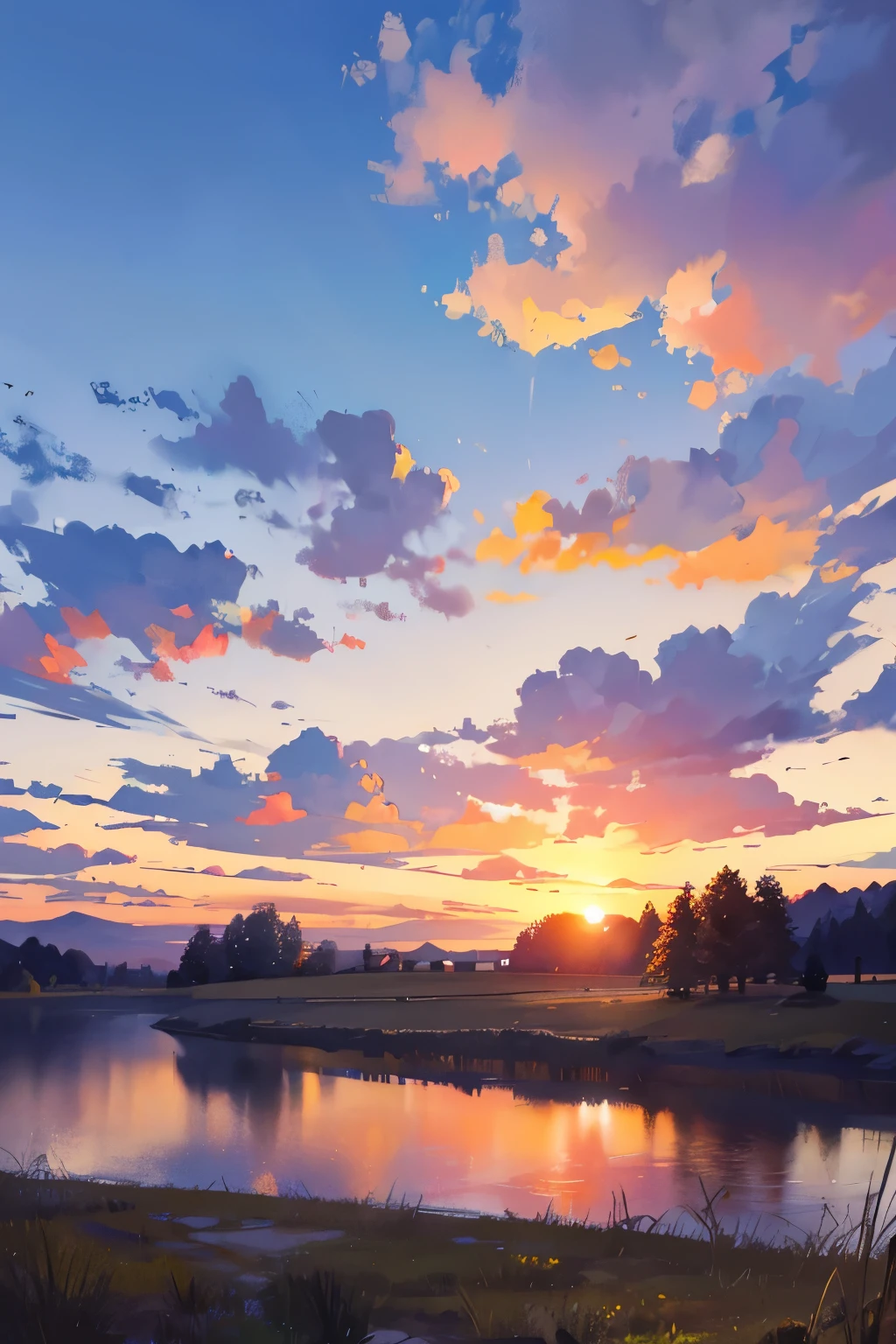 Sunset, no people, landscape