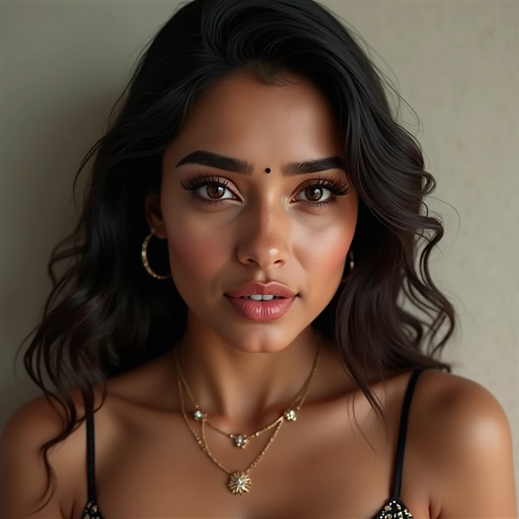 best quality,4k,8k,highres,masterpiece:1.2),ultra-detailed,(realistic,photorealistic,photo-realistic:1.37) headshot of busty indian matured women, attractive facial features, beautiful eyes, sexy look. extremely detailed eyes and face, fair skin tone chubby and sexy look on face. seductive facial expression.