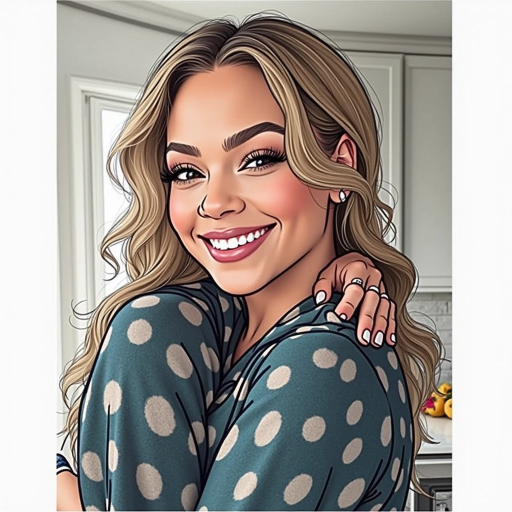 Beyonce huging her and she ic caring b day lemon cakr