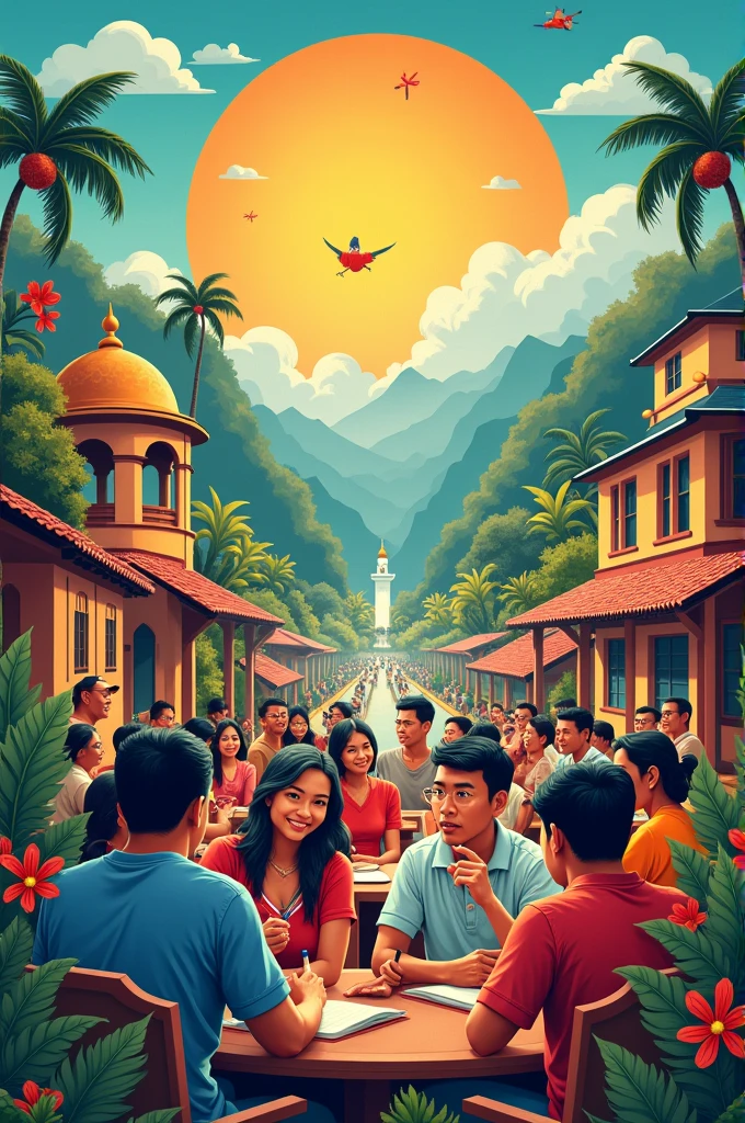 easy poster design about Philippine culture society and politics 