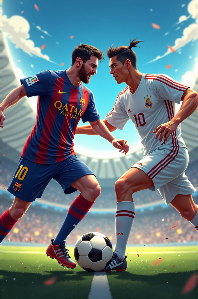 Messi versus Ronaldo anime
