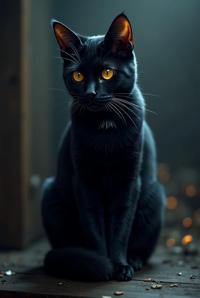 Beautiful unseen black cat