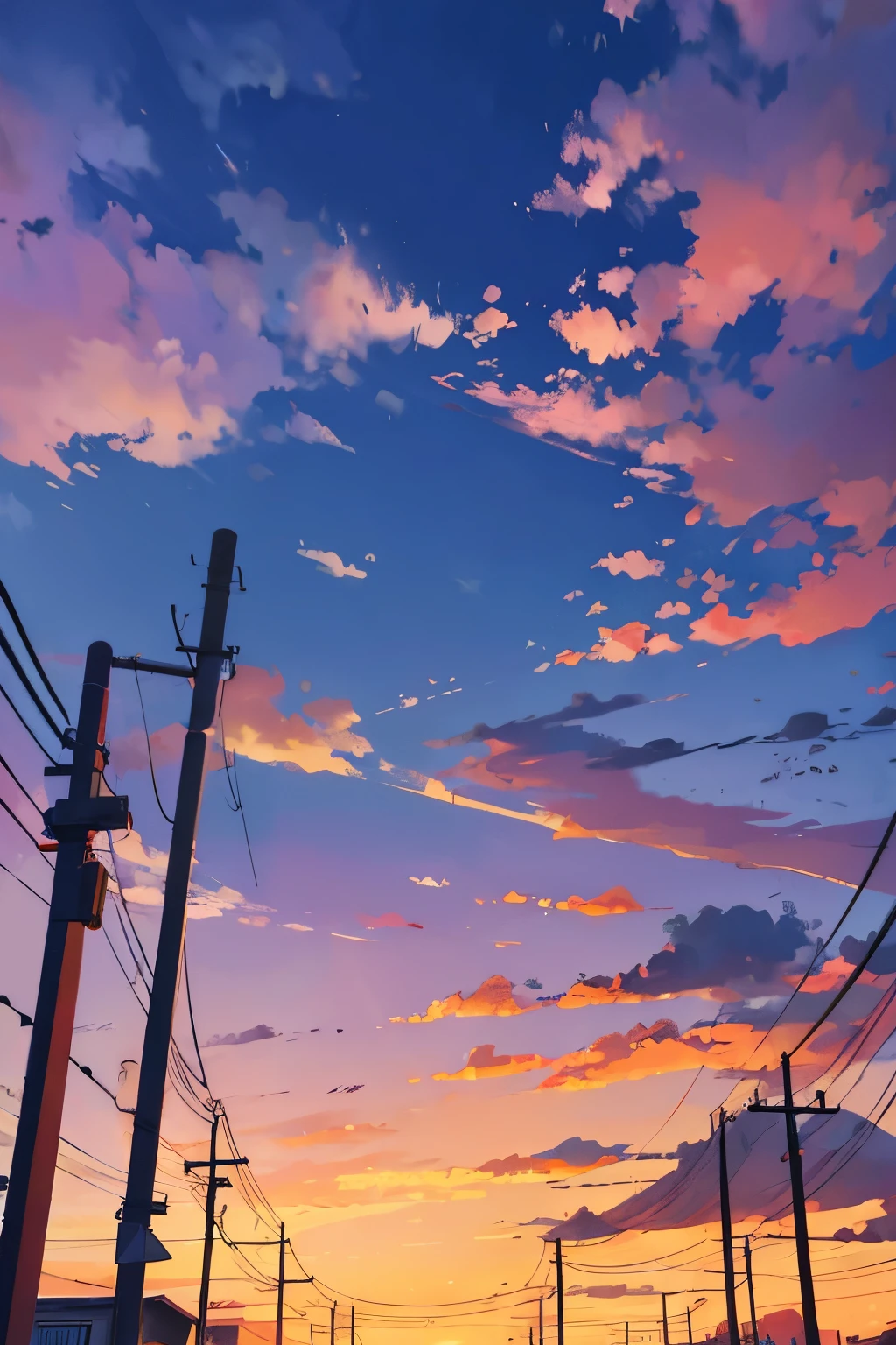 Sunset town sky scenery