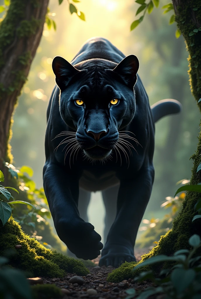 Beautiful unseen black panther