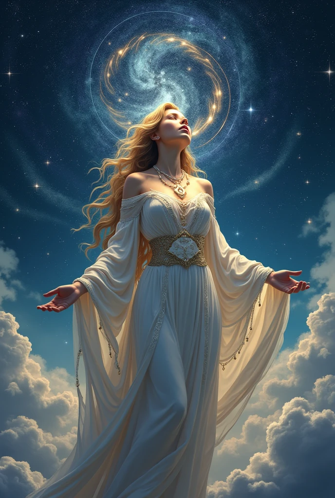 constellation goddess beautiful woman Starry Sky Fortune telling