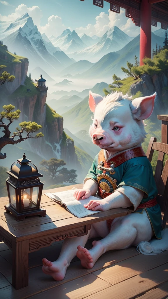 Chinese Myths and Stories，Inspired by《Classic of Mountains and Seas》，Pigsy，Image of pig，