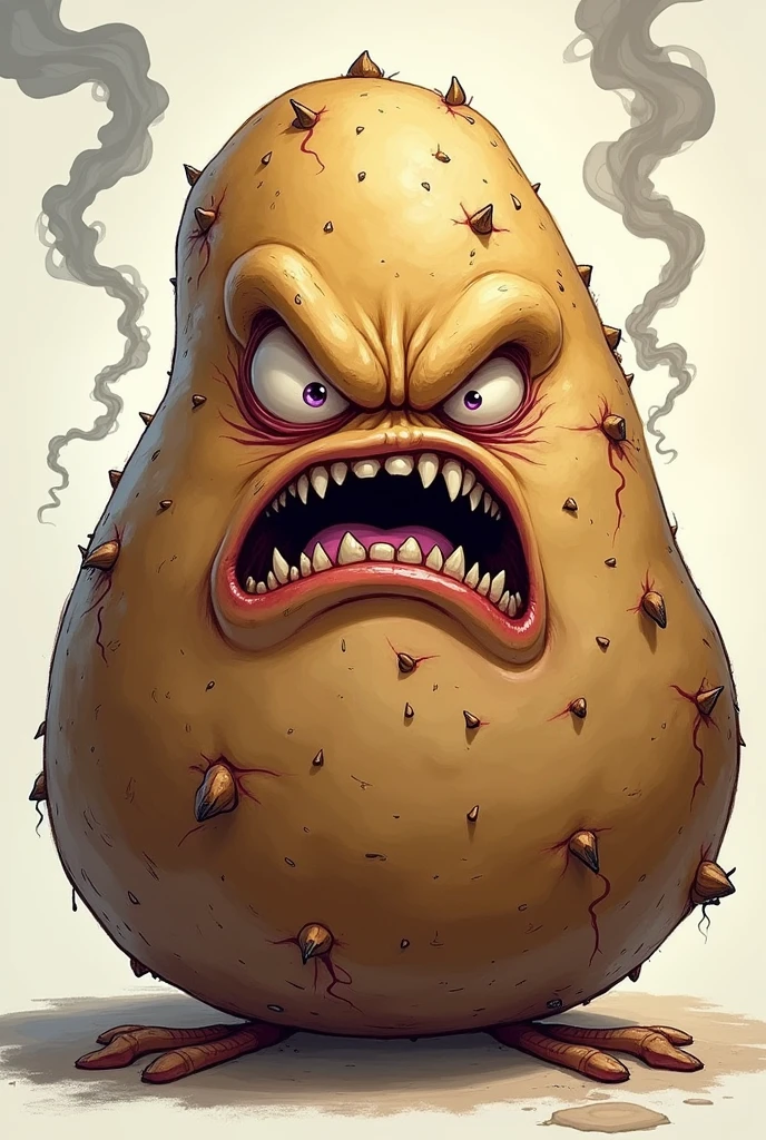 a very very very angry potato 