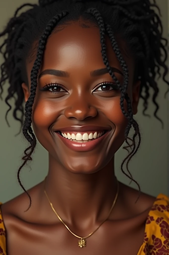 Beautiful black woman with smile