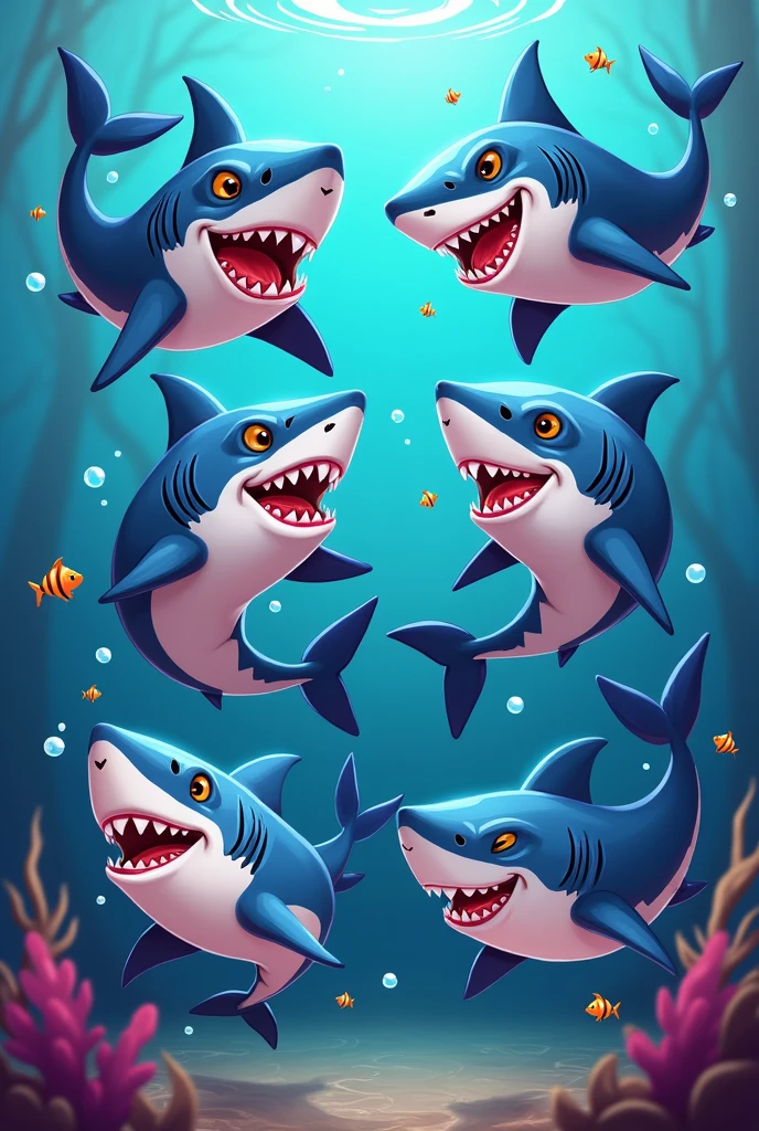 Twitch emotes based on shark