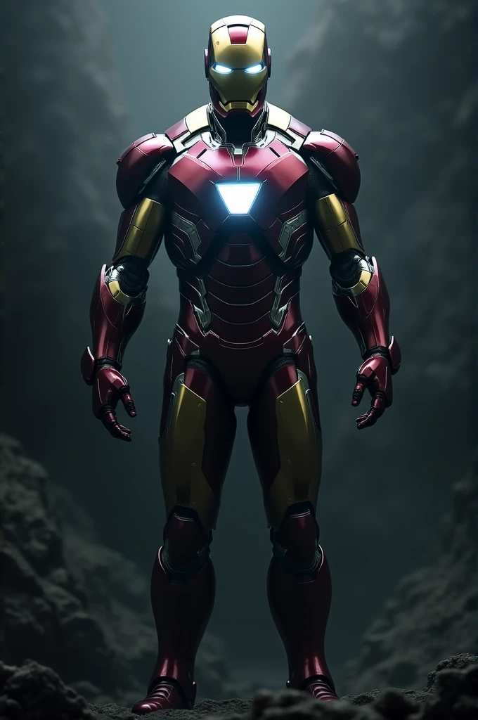 Ironman and background are black