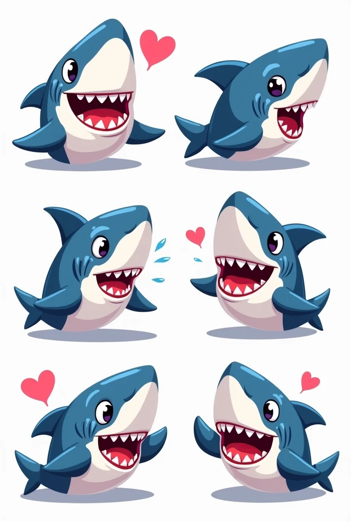Twitch emotes based on shark
Make on happy
One sad
One angry
One saying GG
One crying
One loving( heart in eyes)
One swimming