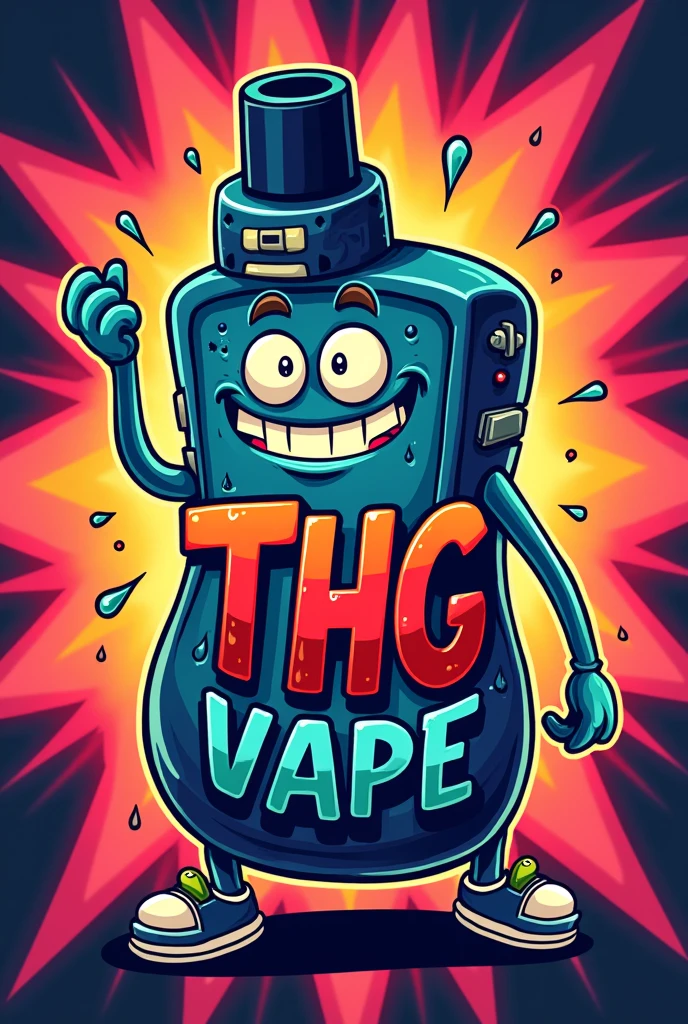 A logo about vapes with 80% THC content is more bright and comic