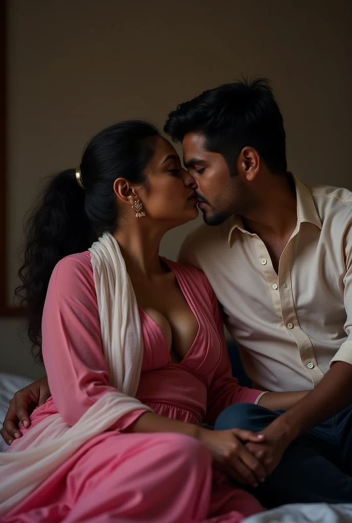 Brother grabbing sisters huge in saree