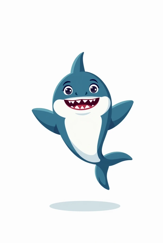 Shark cartoon white background