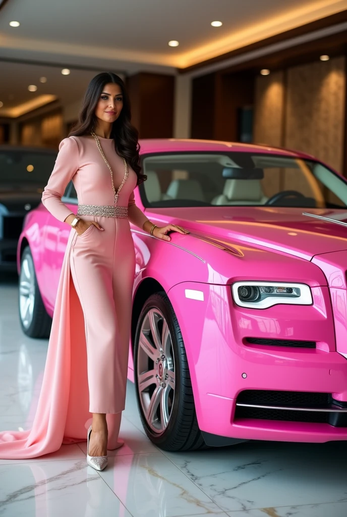 Neeta Ambani buy a new Rolls-Royce a pink colour a full image