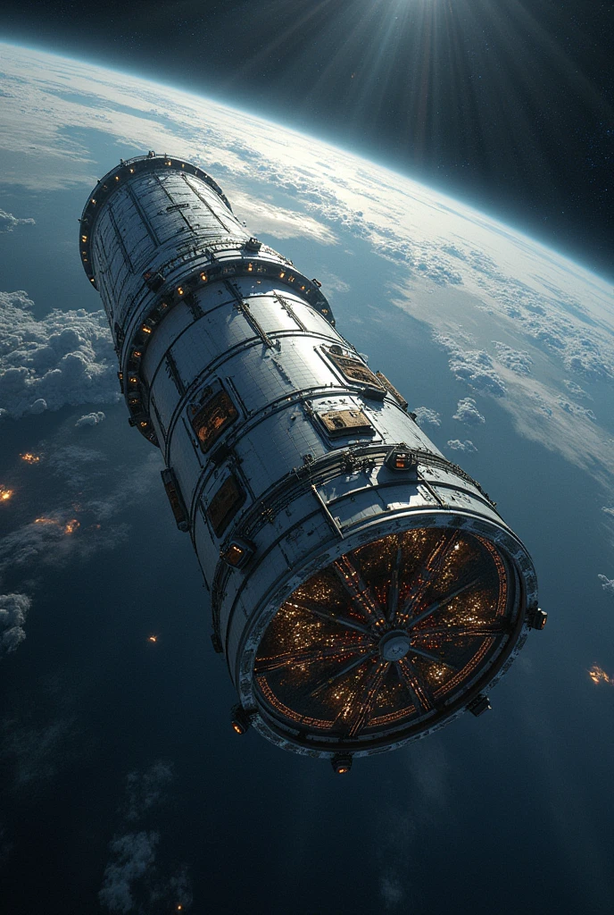 Basic Structure:
A pair of cylindrical space habitats, each with a diameter of approximately 8 kilometers and a length of about 32 kilometers.
The cylinders rotate in opposite directions to stabilize orientation and reduce gyroscopic effects.
Artificial Gravity:
The rotation creates centrifugal force, simulating gravity similar to that on Earth's surface.
Habitable Space:
The interior includes three large land areas for habitation, alternating with three transparent windows for natural light.
Windows are strategically placed to provide sunlight, creating a natural day-night cycle.
Resources and Materials:
Constructed using materials sourced from the Moon or asteroids to reduce dependency on Earth-based resources.
Utilizes magnetic mass drivers for efficient transport of materials from these extraterrestrial sources.
Environmental Control:
Equipped with sophisticated life support systems to recycle air, purify water, and manage waste effectively.
Includes dedicated agricultural zones designed to support food self-sufficiency for inhabitants.
Energy Supply:
Primarily powered by solar panels that harness sunlight, with nuclear energy considered as a backup option for continuous power supply.
Design Purpose:
Aims to offer a self-sustaining and long-term habitable environment for human life in space, supporting large populations.
