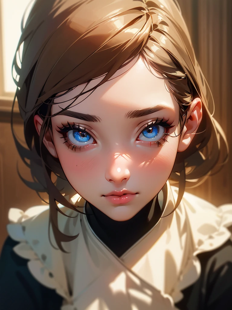 a cute frustrated girl, detailed face, beautiful eyes, beautiful lips, long eyelashes, beautiful detailed skin, 1girl, smartphone, modern technology, communication limitations, slow internet, distress, annoyance, indoor, natural lighting, warm color tones, cinematic lighting, high quality, masterpiece, photorealistic, 8k, hyper detailed, digital art