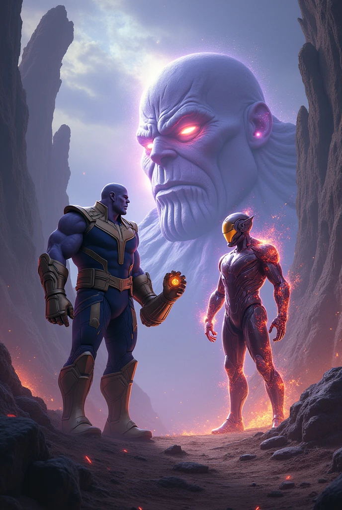Thanos with ultrone and play a shantrange