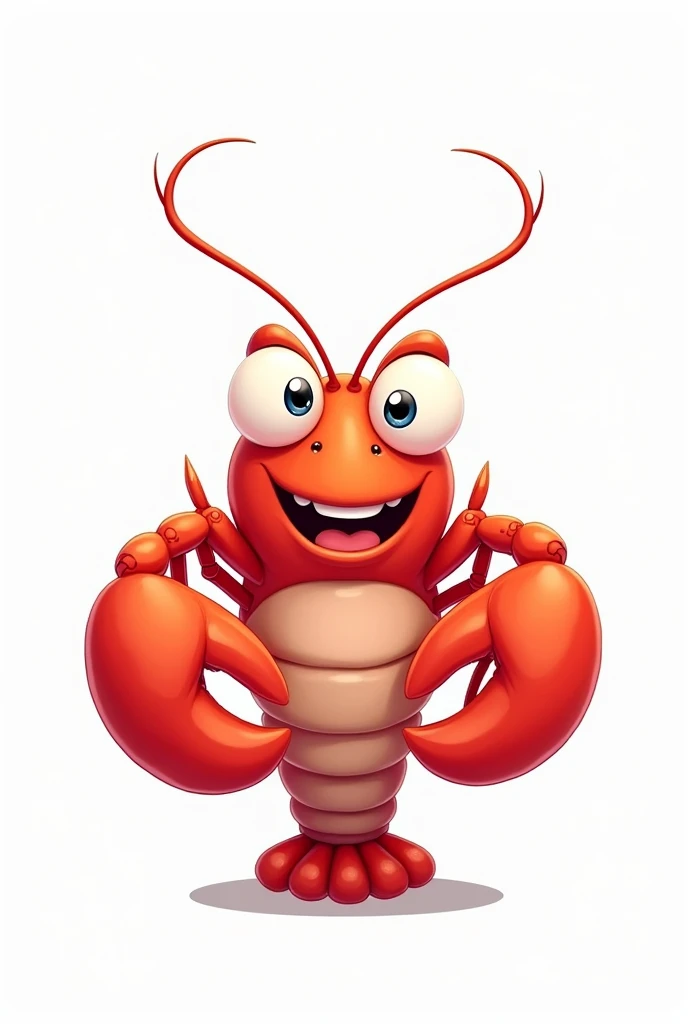 Lobster cartoon white background