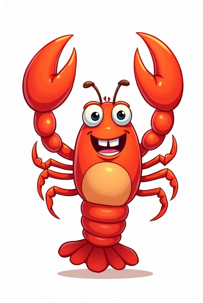 Lobster cartoon white background 