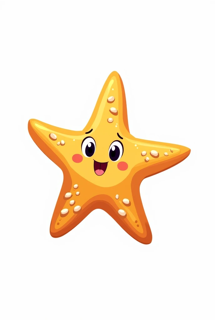 Starfish cartoon white background 