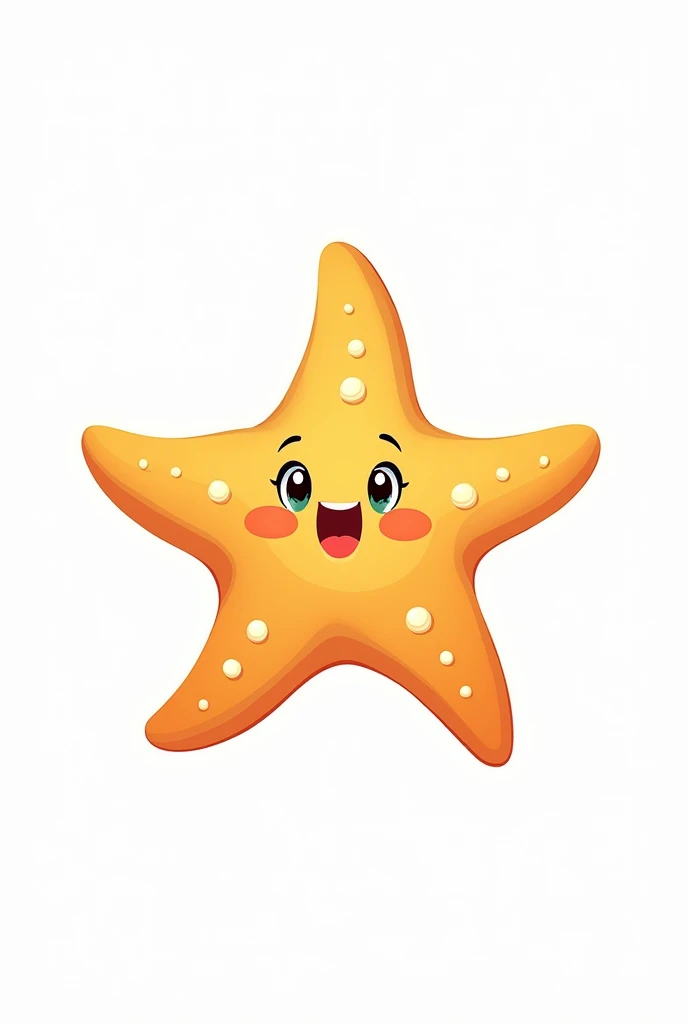 Starfish cartoon white background
