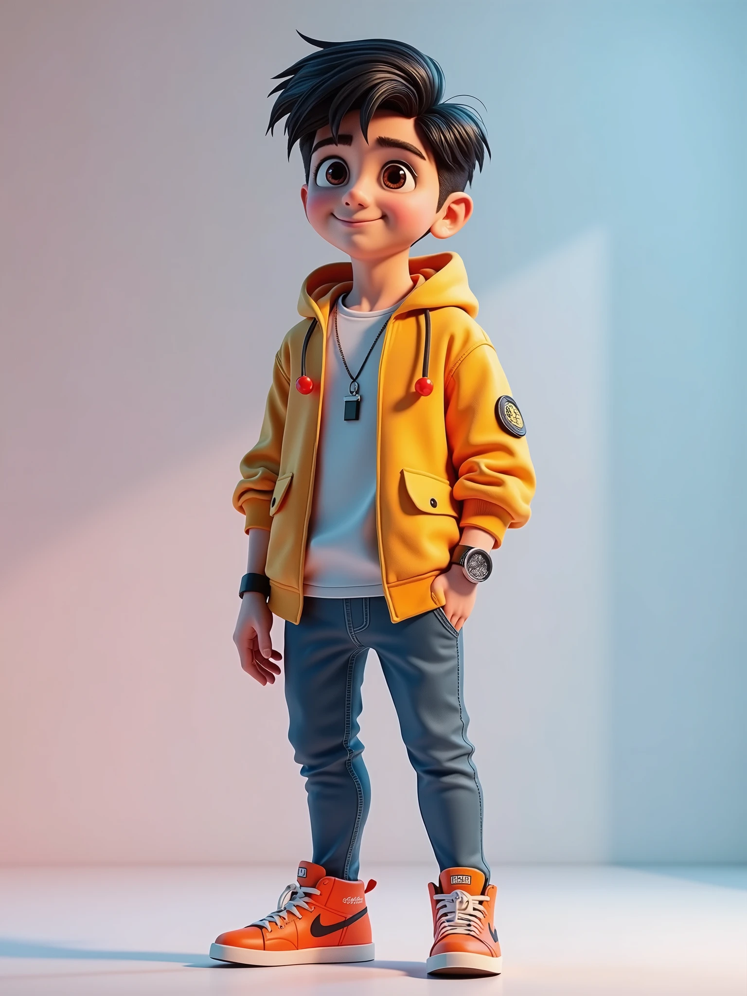 /imagine prompt: 3D Character Image: Male, 2, male designer, Pixar, realistic 3D::5, teen::2