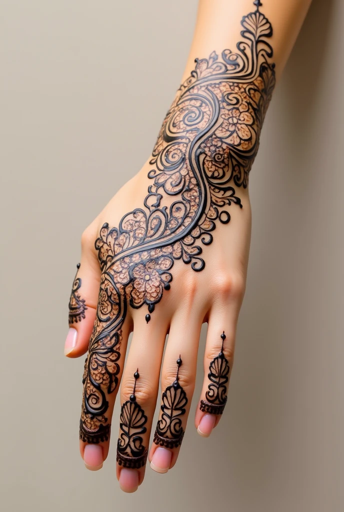 henna art on 
hand