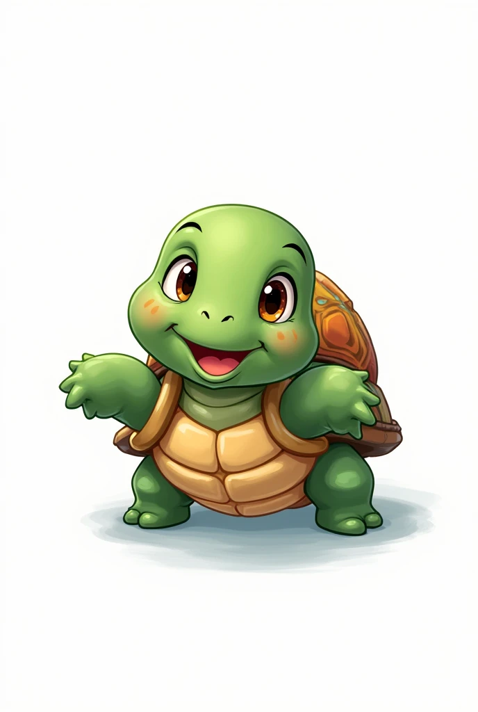 Turtle cartoon white background