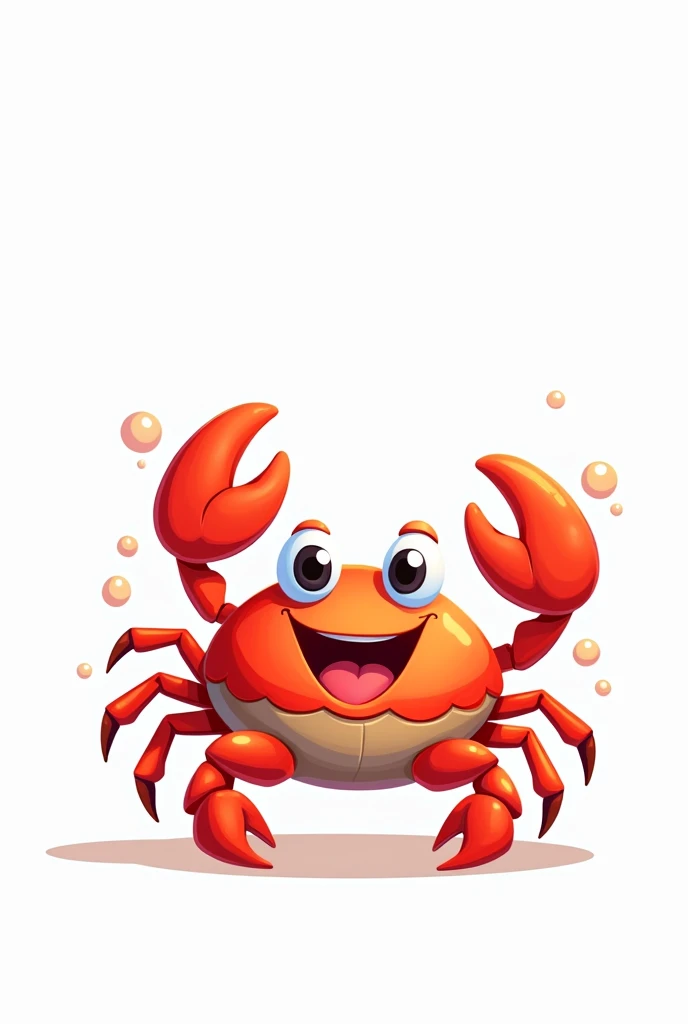 Crab cartoon white background 