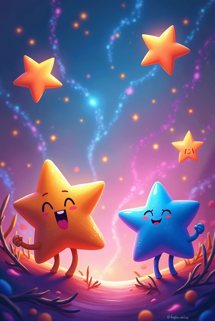 Animated star prints