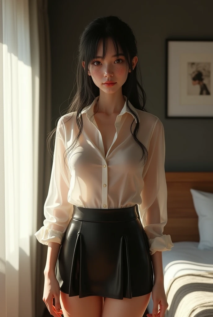 Super detailed、Japanese、charming beauty、Dainty woman、sharp eyes、cool girl、wavy hair、suit、Jacket、blouse、Tight Skirt、black pantyhose、evil female executive、evil depravity、brainwashing、Mind control、lacy fabric、Shiny legs、lipstick、lip gloss、grin、邪evilなな表情、evil、empty eyes、邪evilな、reach out your hand、in the darkroom、lure、meanwhile